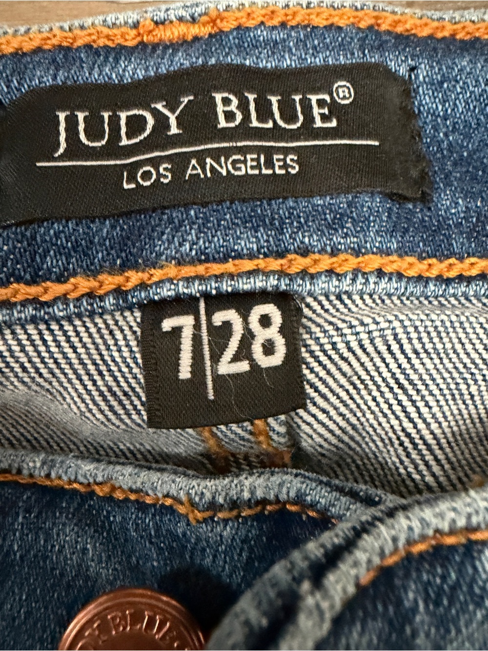 Judy Blue Medium Wash High Rise Seam-Front Straight Leg Jeans Size 7/28 - Picture 8 of 13